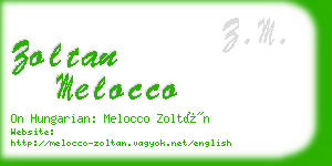 zoltan melocco business card